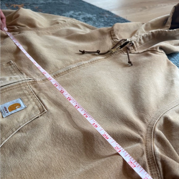 Carhartt Tan Work Jacket with Brown Corduroy Collar - Picture 5 of 6